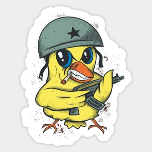 War Chick Soldier Funny Military Grunge Chicken Lover Gamer Sticker